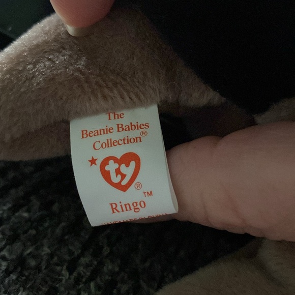 Beanie Baby TY 1995 Ringo Vintage Raccoon - Picture 7 of 8